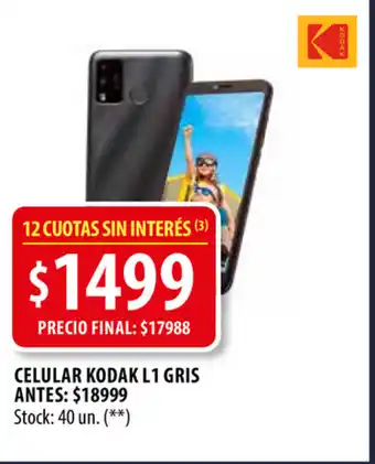Punto Mayorista Kodak L1 Gris Celular oferta