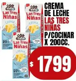 Supermercados Mariano Max Las tres niñas crema de leche p/cocinar oferta