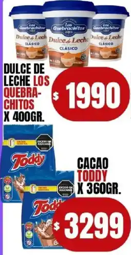 Supermercados Mariano Max Los quebrachitos dulce de leche clásico oferta