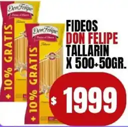 Supermercados Mariano Max Don felipe fideos tallarin oferta