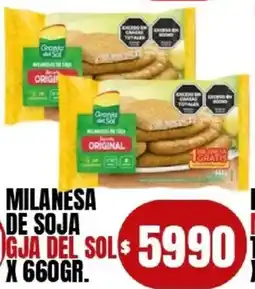 Supermercados Mariano Max Milanesa de soja gja del sol oferta