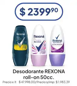 Hergo Rexona desodorante roll-on oferta