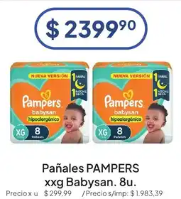 Hergo Pampers pañales xxg babysan oferta