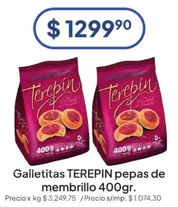 Hergo Terepin galletitas pepas de membrillo oferta