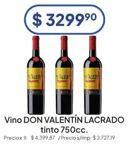 Hergo Don valentín vino tinto oferta