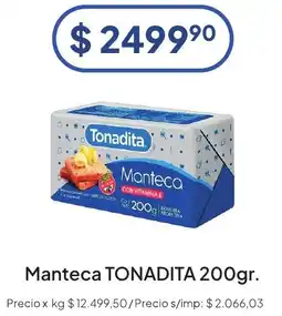 Hergo Tonadita manteca oferta