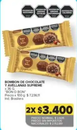 Carrefour Express Bon o bon bombon de chocolate y avellanas supreme oferta