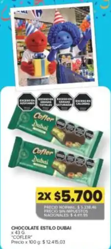 Carrefour Express Cofler chocolate estilo dubai oferta