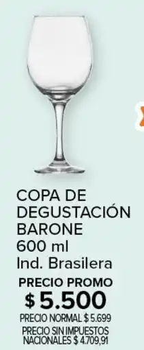 Carrefour Barone copa de degustación oferta