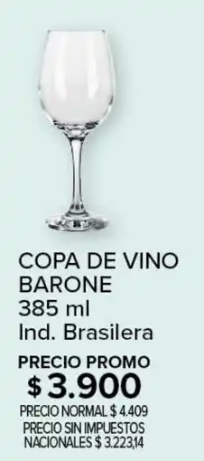 Carrefour Barone copa de vino oferta