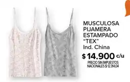 Carrefour Musculosa pijamera estampado "tex" oferta