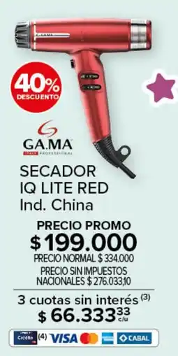 Carrefour Gama secador iq lite red oferta