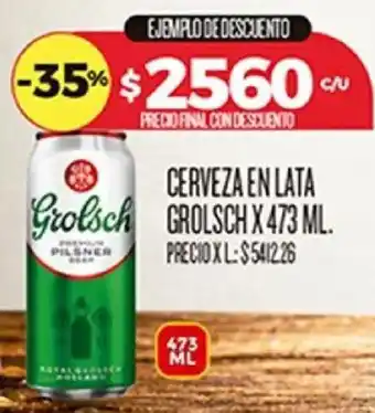 Grolsch cerveza en lata