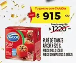Supermercados DIA Arcor puré de tomate oferta