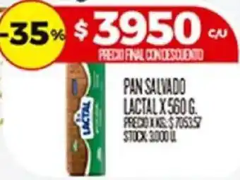 Supermercados DIA Lactal pan salvado oferta
