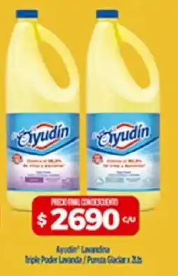 Supermercados DIA Ayudin lavandina triple poder lavanda / pura glacia oferta