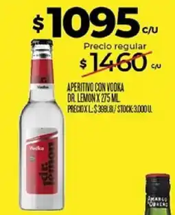 Supermercados DIA Dr. lemon aperitivo con vodka oferta
