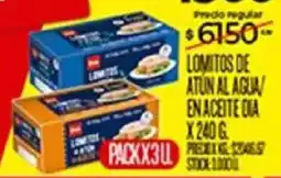 Supermercados DIA Lomitos de atun al agua/ en aceite dia oferta