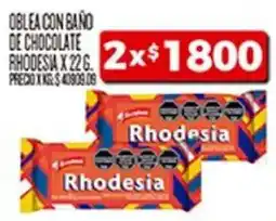 Supermercados DIA Rhodesia oblea con baño de chocolate oferta
