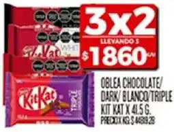 Supermercados DIA KitKat oblea chocolate/dark/blanco/triple oferta