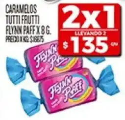 Supermercados DIA Flynn paff caramelo tutti frutti oferta