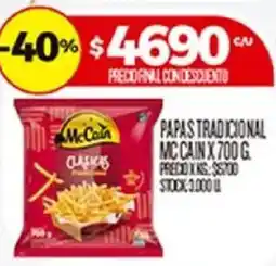 Supermercados DIA McCain papas tradicional oferta