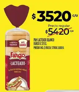 Supermercados DIA Fargo pan lacteado blanco oferta