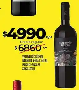 Supermercados DIA Magnolia negra vino malbec reserve oferta