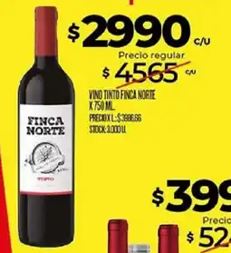 Supermercados DIA Finca Norte vino tinto oferta