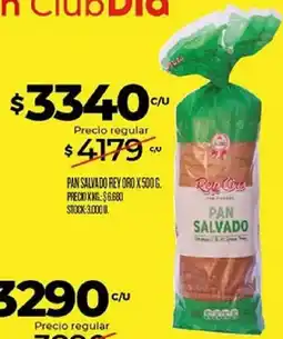 Supermercados DIA Rey oro pan salvado oferta
