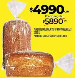 Supermercados DIA Pan doble integral / pan con semillas oferta