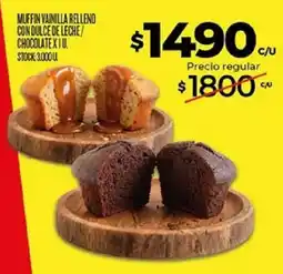 Supermercados DIA Muffin vainilla relleno con dulce de leche / chocolate x 1 u. oferta