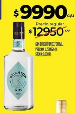 Supermercados DIA Brighton gin oferta