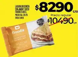 Supermercados DIA Froodie lasagna bolognesa con jamon y queso oferta