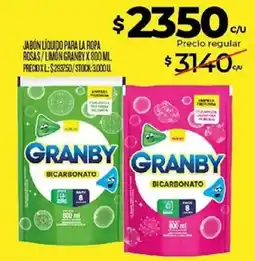 Supermercados DIA Granby jabón líquido para la ropa rosas / limón oferta