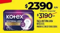 Supermercados DIA Kotex toalla nocturna larga oferta