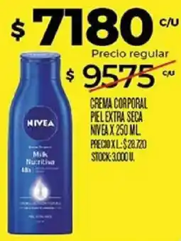 Supermercados DIA Nivea crema corporal piel extra seca oferta