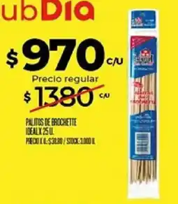 Supermercados DIA Idealx palitos de brochette oferta