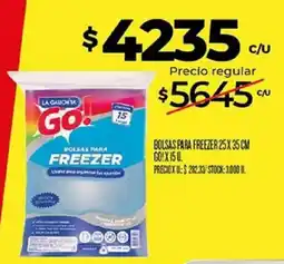 Supermercados DIA La gauchita go! bolsas para freezer oferta