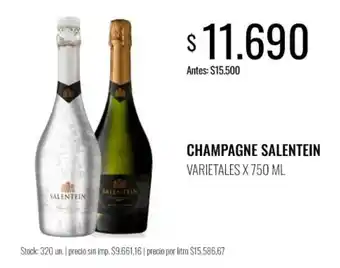Super MAMI Salentein champagne varietales oferta