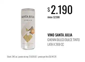Super MAMI Santa julia vino chenin dulce/dulce tinto oferta