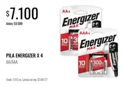 Super MAMI Energizer pila x 4 aa/aaa oferta