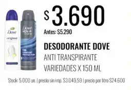 Super MAMI Dove desodorante oferta