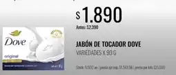 Super MAMI Dove jabón de tocador oferta