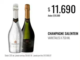 Supermercados Tadicor Salentein champagne varietales oferta