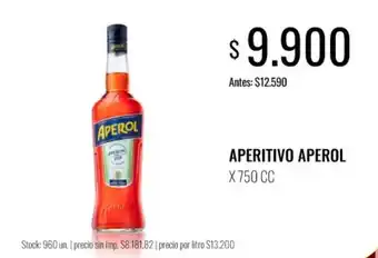 Supermercados Tadicor Aperol aperitivo oferta