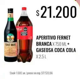 Supermercados Tadicor Fernet branca aperitivo oferta