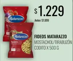 Supermercados Tadicor Matarazzo fideos mostachol/tirabuzón oferta