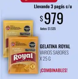 Supermercados Tadicor Royal gelatina varios sabores oferta