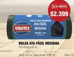 Supermercados Tadicor Virutex bolsa ata fácil mediana oferta